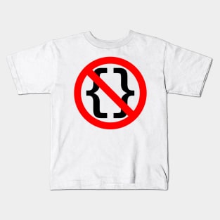 No Braces - Funny Python Programmer Design - Red/Black Kids T-Shirt